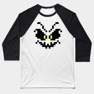 Pixel Ghost Face Baseball T-Shirt